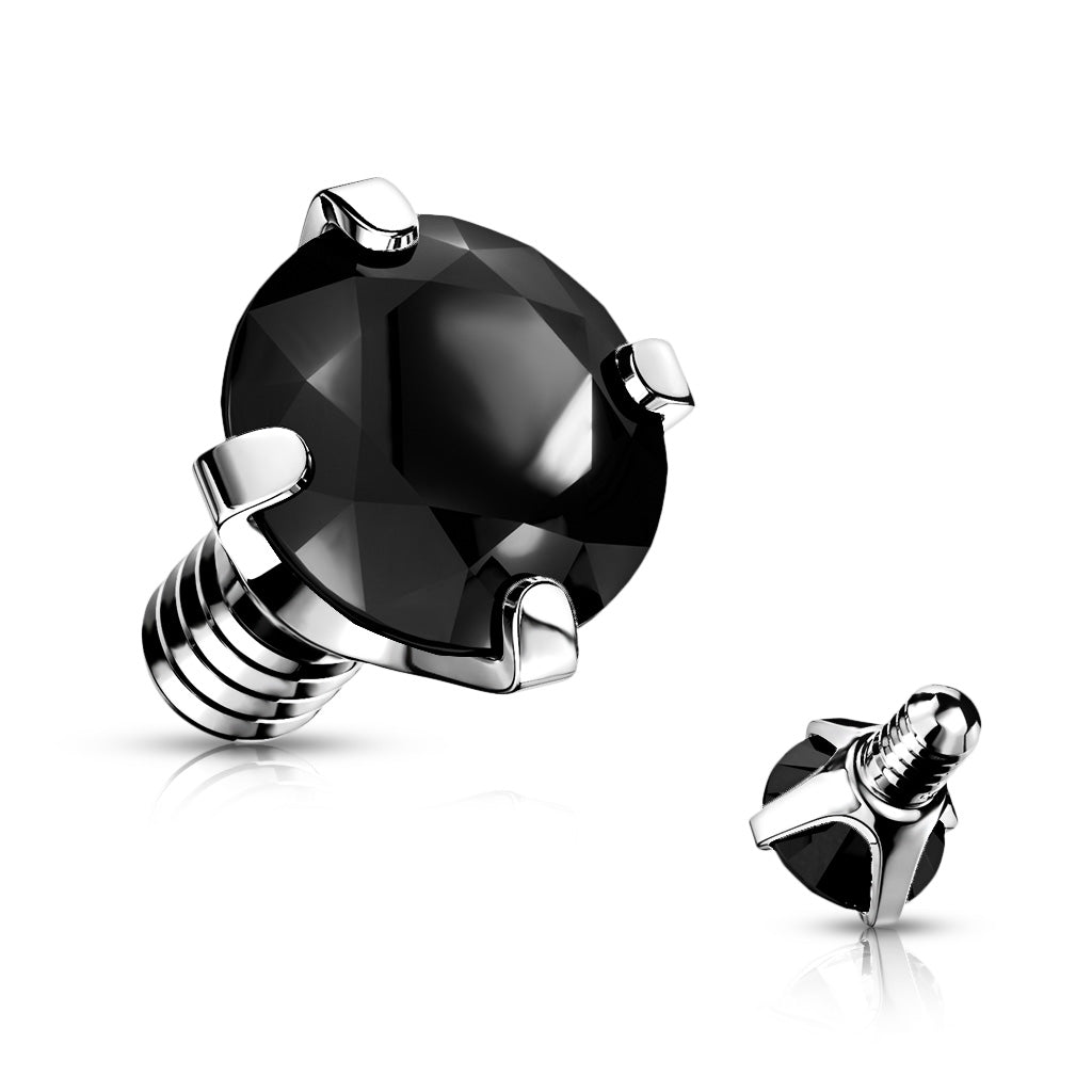 Surgical Steel Internally Threaded Prong Gem (Top Only)