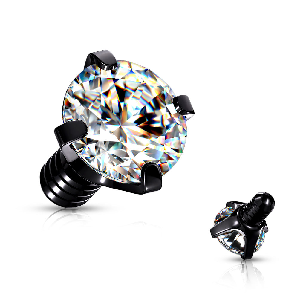 Surgical Steel Internally Threaded Prong Gem (Top Only)