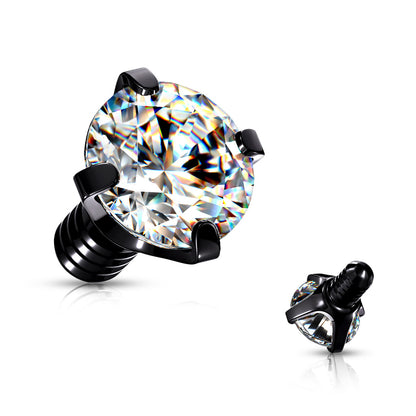 Surgical Steel Internally Threaded Prong Gem (Top Only)