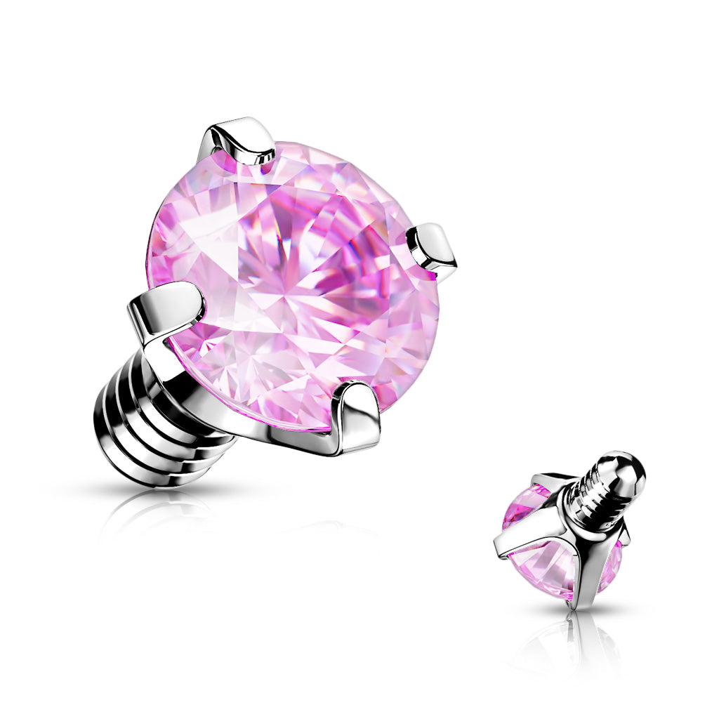 Surgical Steel Internally Threaded Prong Gem (Top Only)