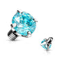 Surgical Steel Internally Threaded Prong Gem (Top Only)