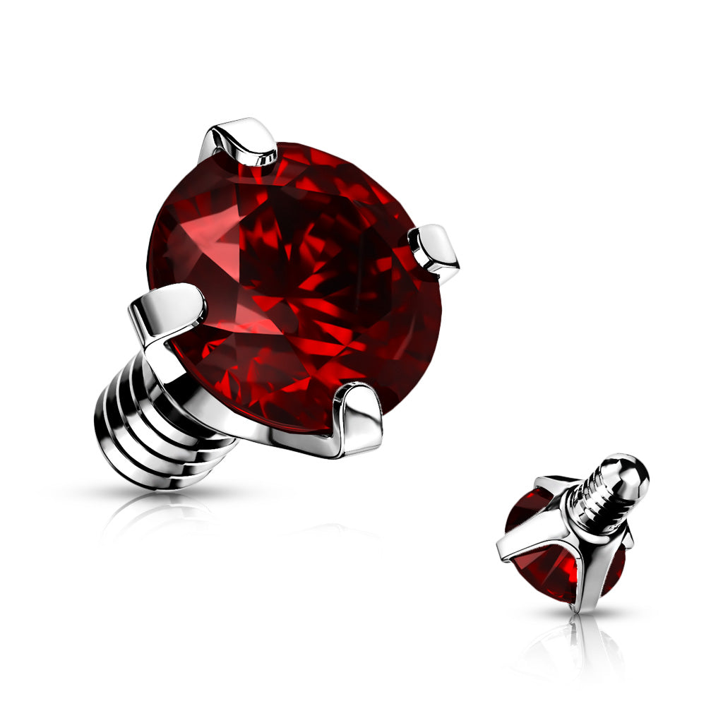 Surgical Steel Internally Threaded Prong Gem (Top Only)