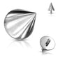 Surgical Steel Internally Threaded Spike Ends (Top Only) - 10 Pack