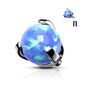 Surgical Steel Internally Threaded Opal Claw Set Ball (Top Only)