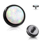 Surgical Steel Internally Threaded Opal Bezel (Top Only)