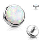 Surgical Steel Internally Threaded Opal Bezel (Top Only)
