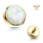 Surgical Steel Internally Threaded Opal Bezel (Top Only)