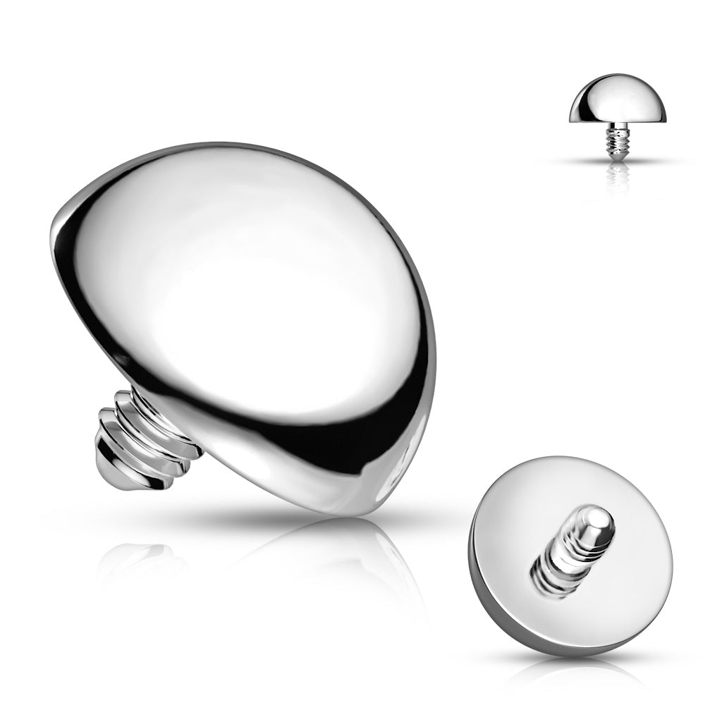 Surgical Steel Internally Threaded Round Dome (Top Only)