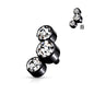 Surgical Steel Internally Threaded 3 Curve Bezel Set Top Only