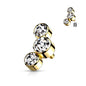 Surgical Steel Internally Threaded 3 Curve Bezel Set Top Only