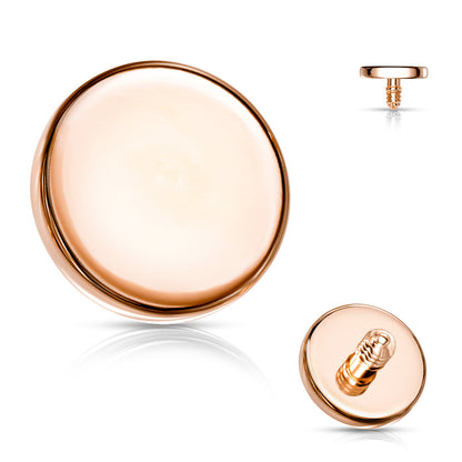 Surgical Steel Internally Threaded Flat Circle Disc (Top Only)