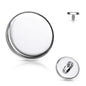 Surgical Steel Internally Threaded Flat Circle Disc (Top Only)