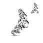 Surgical Steel Internally Threaded 5 Bezel Gem Curved (Top Only)